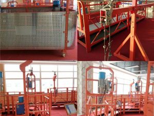 painted aluminum suspended wire rope platform 500kg / 630kg / 800kg / 1000kg